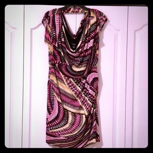 NWOT Alfani Dress Cowl-Neck Geometric, Plus sz. 16